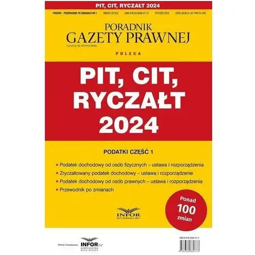 Pit, cit, ryczałt 2024 podatki-przewodnik.. Infor