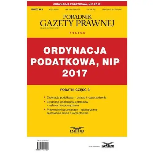 Infor pl Ordynacja podatkowa, nip 2017