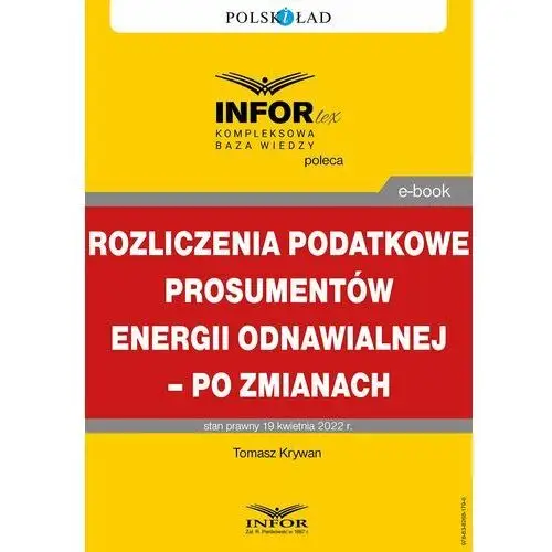 Rozliczenia podatkowe prosumentów energii odnawialnej - po zmianach Infor pl