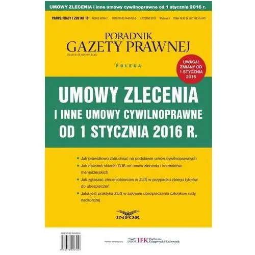 Umowy zlecenia i inne umowy cywilno-prawne od 1 stycznia 2016 Infor pl