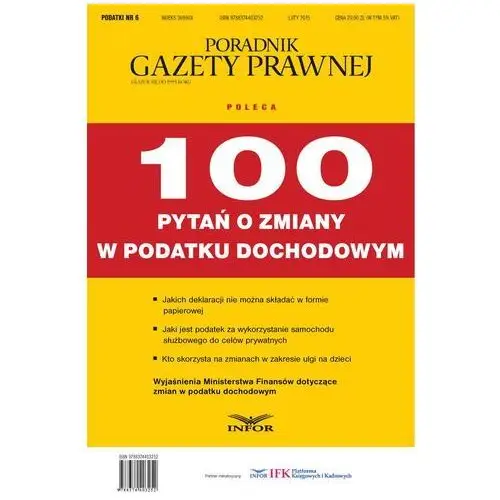 Podatki 6/15 - 100 pytań o zmiany w podatku dochodowym Infor