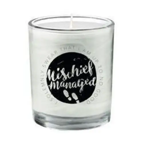 Harry potter: mischief managed glass votive candle Insight editions