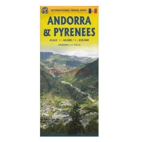 Andora i Pireneje 1:40 000/1:450 000. Mapa samochodowo-turystyczna. ITMB, 4506