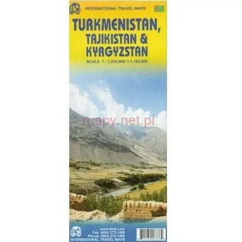 Itmb Turkmenistan, tadżykistan i kirgistan. mapa samochodowo-turystyczna
