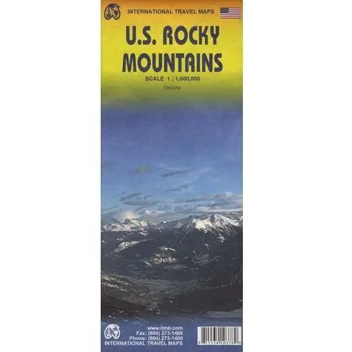 Usa. rocky mountains / góry skaliste. kolorado, nowy meksyk, utah, montana, idaho, wyoming. mapa samochodowo-turystyczna. Itmb