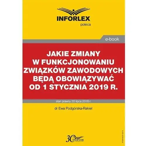 Jakie zmiany w funkcjonowaniu związków zawodowych będą obowiązywać od 1 stycznia 2019 r