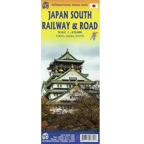 Japan South Railway & Road Map 1:670 000