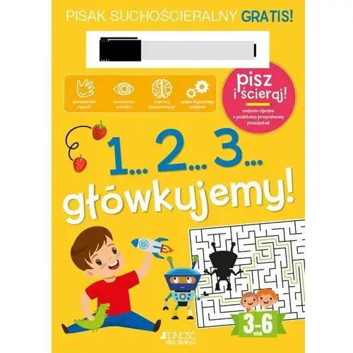 1...2...3...główkujemy!. książka z pisakiem suchościeralnym