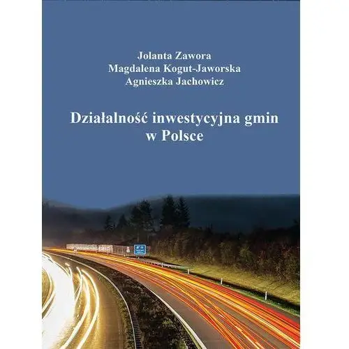 Jolanta zawora, magdalena kogut-jaworska, agnieszka jachowicz Działalność inwestycyjna gmin w polsce