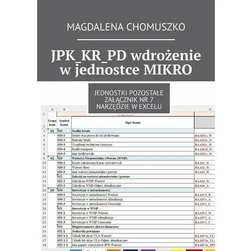 JPK_KR_PD wdrożenie w jednostce MIKRO