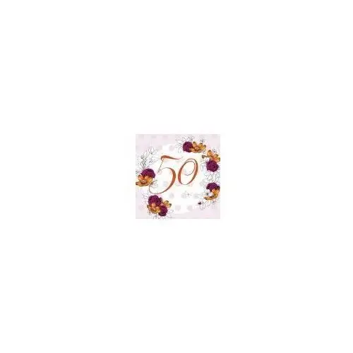 Karnet Swarovski kwadrat CL1450 Urodziny 50 kwiaty
