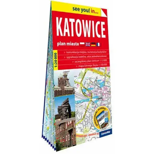 Katowice papierowy plan miasta 1:20 000