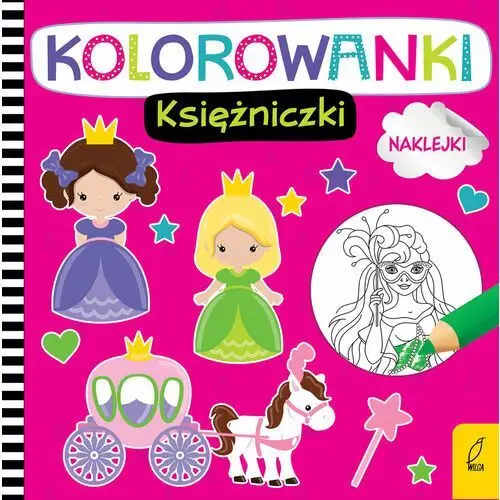 Kolorowanki z naklejkai. Księżniczki