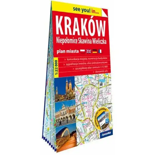 Kraków, Niepołomice, Skawina, Wieliczka. Plan miasta 1:22 000