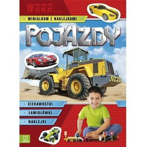 Książka Pojazdy. Wrrr... Minialbum z naklejkami (czerwone)