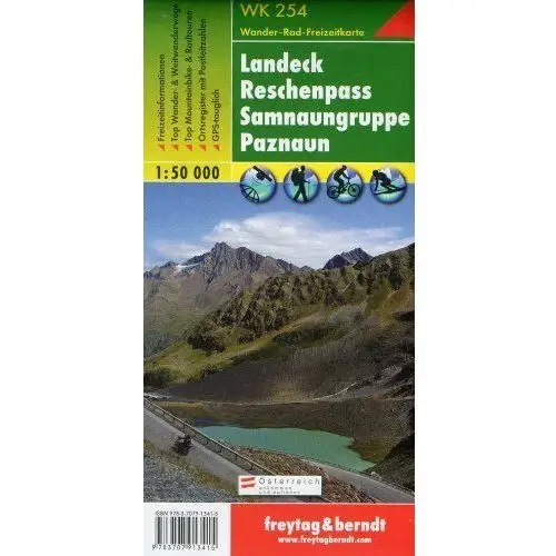 Landeck, Reschenpass, Samnaungruppe Paznaun. Mapa 1:50 000