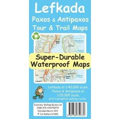 Lefkada, Paxos and Antipaxos Tour and Trail Maps Davis, Charles; Kostura, Jan