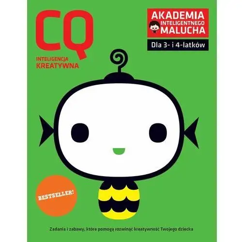 Cq: inteligencja kreatywna dla 3-4 latków z poradami psychologa. książka z naklejkami. akademia inteligentnego malucha