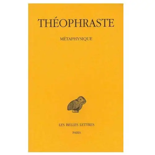 Theophraste, Metaphysique