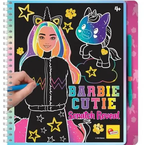 Książeczka barbie zdrapywanka i szkicownik Lisciani