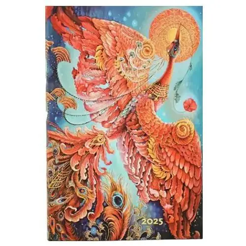 Firebird (birds of happiness) mini 12-month horizontal softcover flexi dayplanner 2025 (elastic band closure) Little, brown book group