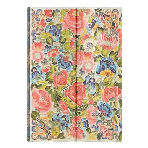 Pear garden (peking opera embroidery) mini 12-month day-at-a-time hardback dayplanner 2025 (wrap closure) Little, brown book group