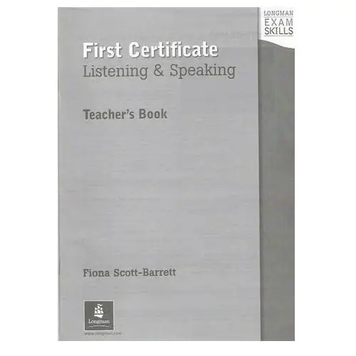 Longman Exam Skills FCE Listening&Speaking Teacher's Book Scott-Barrett Fiona