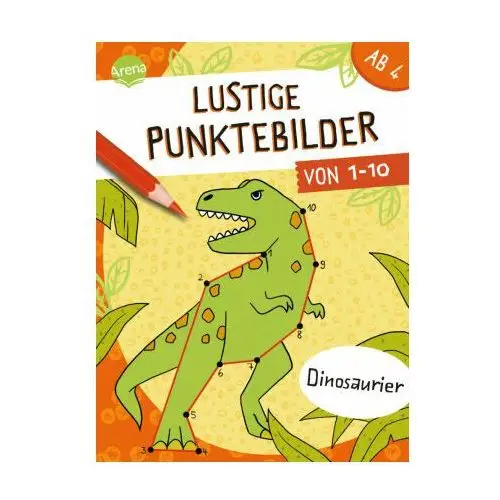 Lustige Punktebilder von 1-10. Dinosaurier