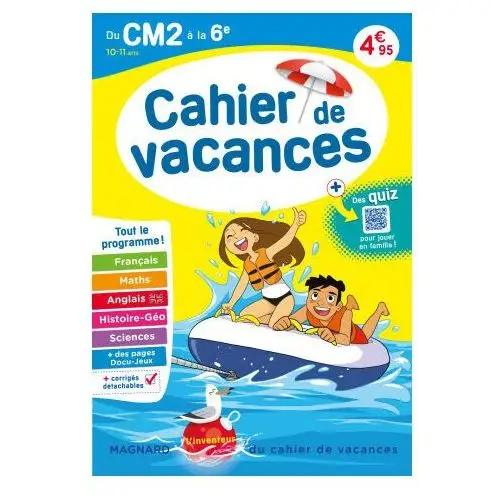 Cahier de vacances 2023, du CM2 vers la 6e 10-11 ans