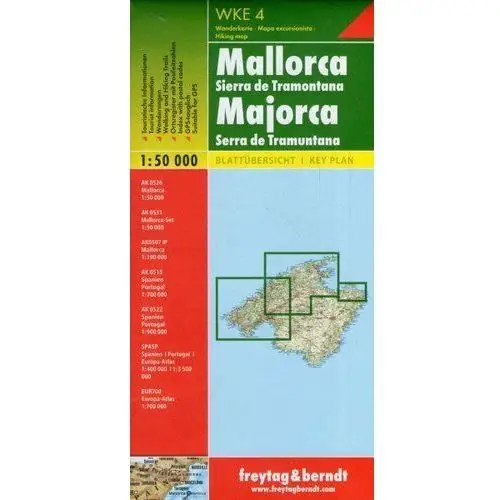 Majorka, Tramuntana. Mapa 1:50 000