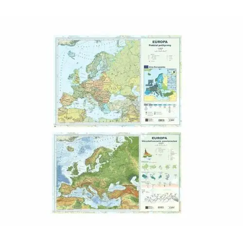 Mapa Europy. Dwustronna, ścienna. Podział polityczny