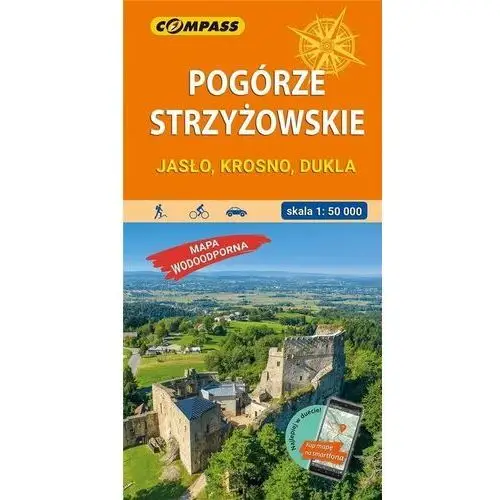 Mapa - Pogórze Strzyżowskie. Jasło, Krosno, Dukla