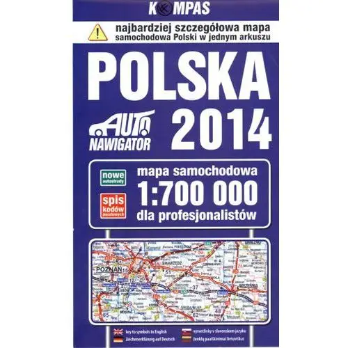 Mapa samochodowa. Polska 1:700 000 dla profesjonalistów + zakładka do książki GRATIS