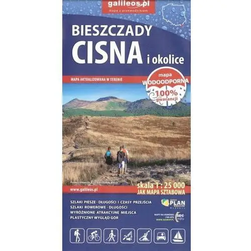 Mapa tur. - Bieszczady, Cisna i... 1:25 000 syn