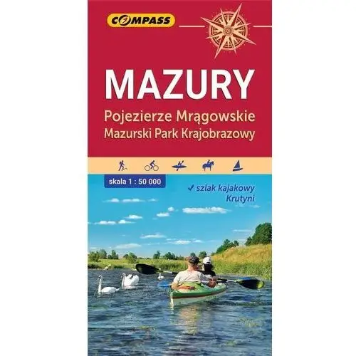 Mapa tur. - Mazury. Pojezierze Mrągowskie 1:50 000