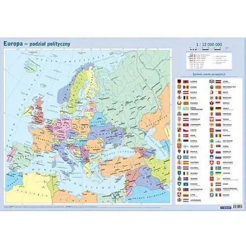 Mapa w tubie: Europa - polityczna