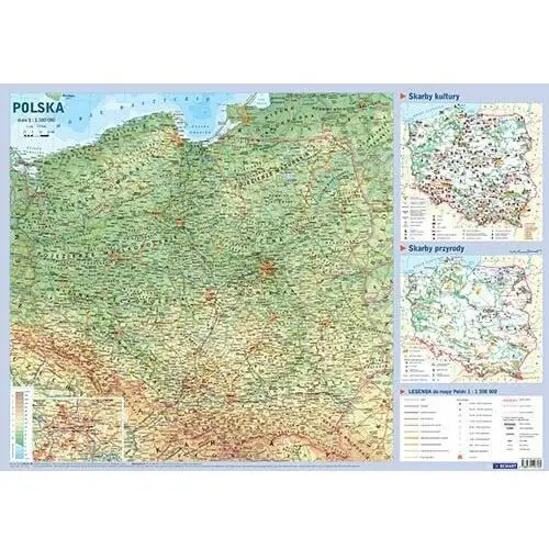 Mapa w tubie: Polska - fizyczna