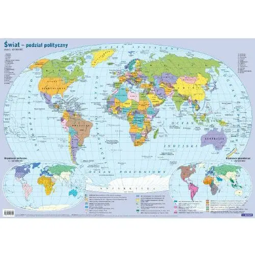 Mapa w tubie: Świat - polityczna