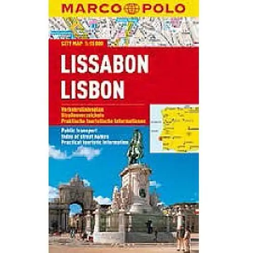 Lizbona / lisboa 1:15 000. laminowany plan miasta. Marco polo