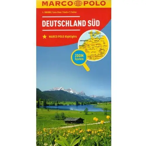Marco polo mapa samochodowa południowe niemcy 1:500 000 zoom