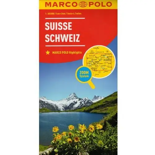 Mapa samochodowa szwajcaria 1:303 000 zoom Marco polo