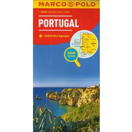 Mapa zoom system. portugalia 1:300 000 marco polo
