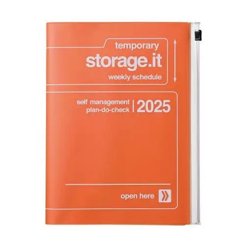 MARK'S 2024/2025 Taschenkalender A5 vertikal, Storage it // Orange