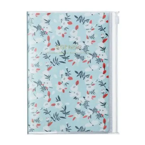 Mark's europe Mark's 2024/2025 taschenkalender b6 vertikal, flower pattern // turqoise