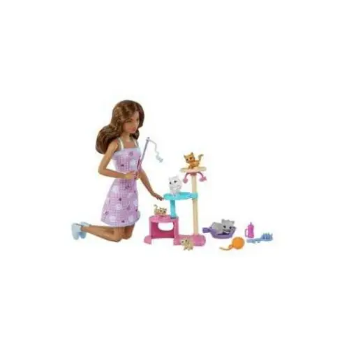 Barbie-puppe und kätzchen kratzbaum spielset Mattel