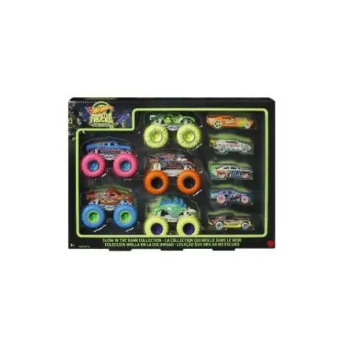 Hot Wheels Monster Trucks-Multipack mit Leuchteffekt im Dunkeln