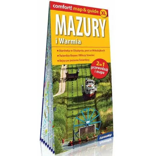 Mazury i Warmia 2w1. Przewodnik i mapa