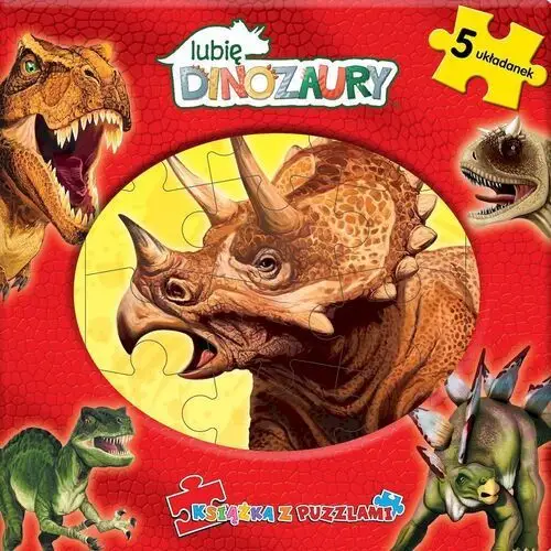 Moje dinozaury. książka z puzzlami Media service zawada