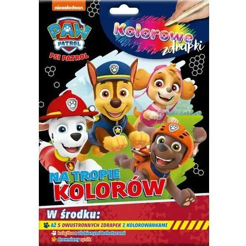 Media serwis zawada Na tropie kolorów. psi patrol. kolorowe zdrapki