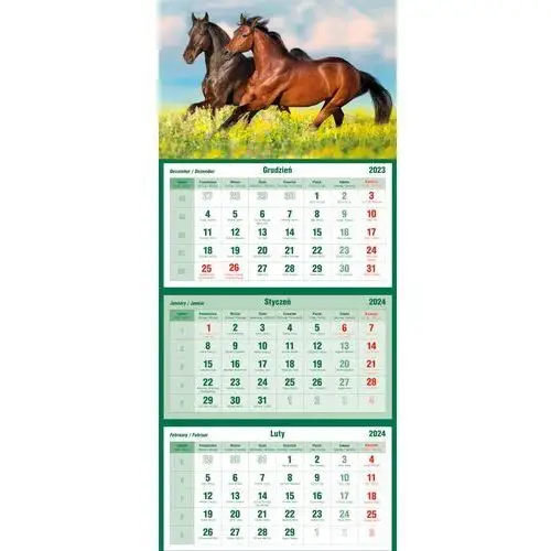 Michalczyk i prokop Kalendarz trójdzielny 2024 konie